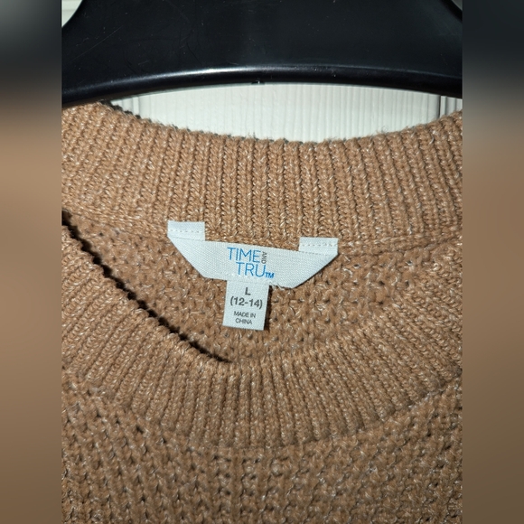 Time and tru light brown sweater NWOT - Picture 3 of 4
